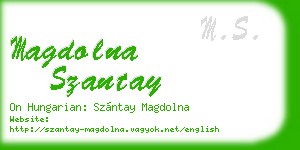 magdolna szantay business card
